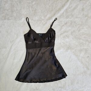 IZ Byer Satin Brown Cami
